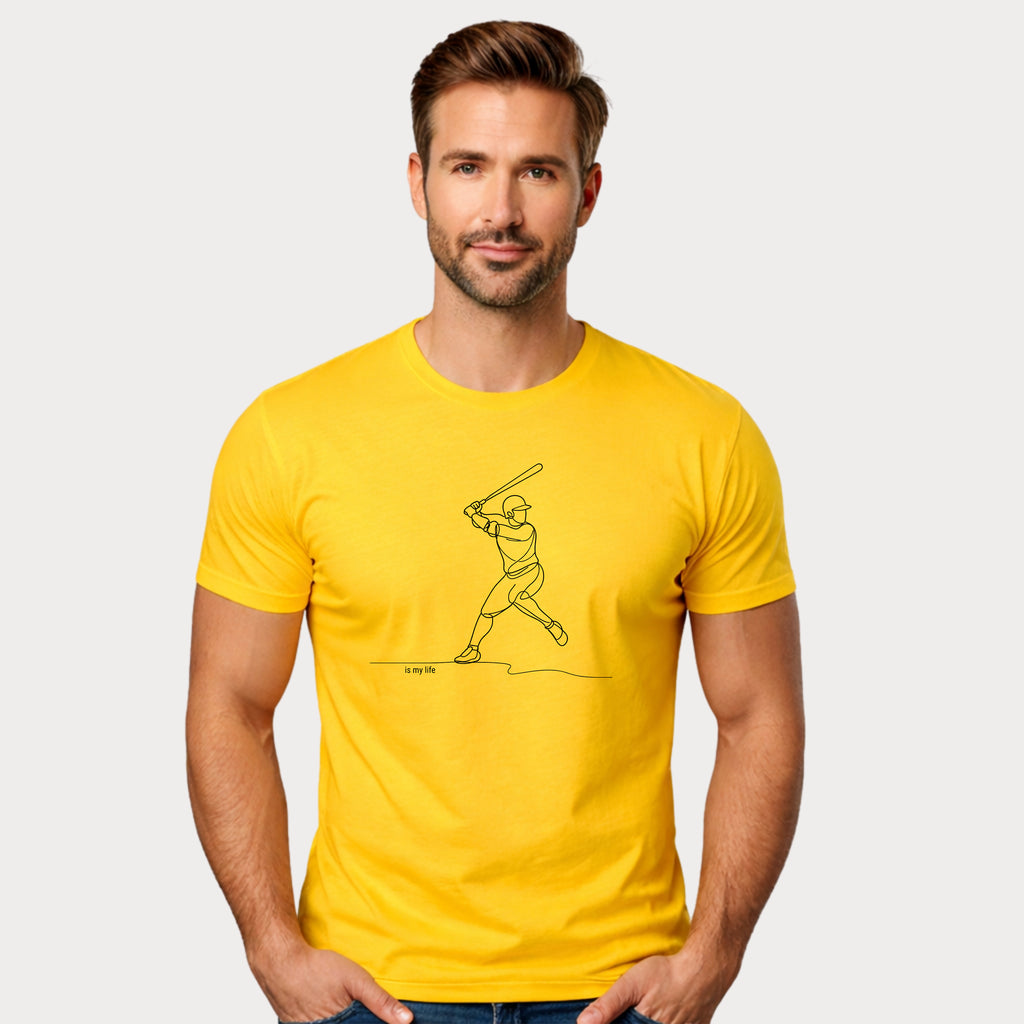 Baseball Outline Short Sleeve T-Shirt