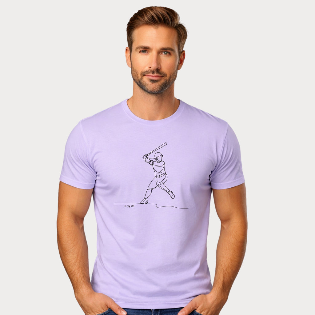 Baseball Outline Short Sleeve T-Shirt