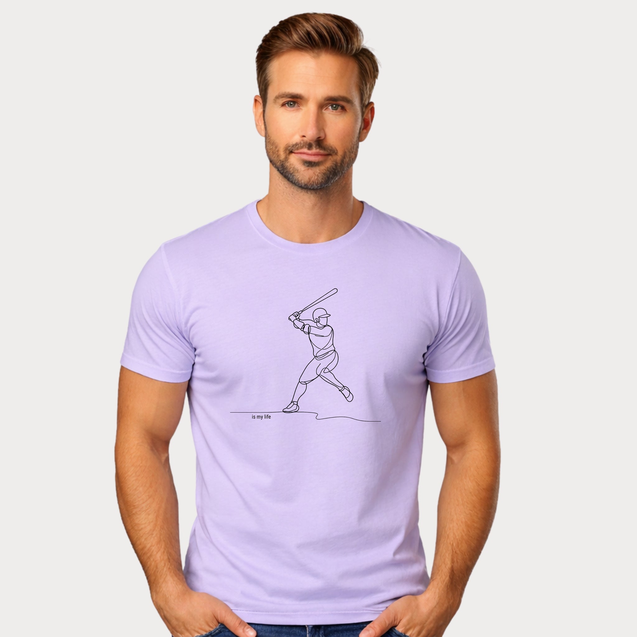 Baseball Outline Short Sleeve T-Shirt