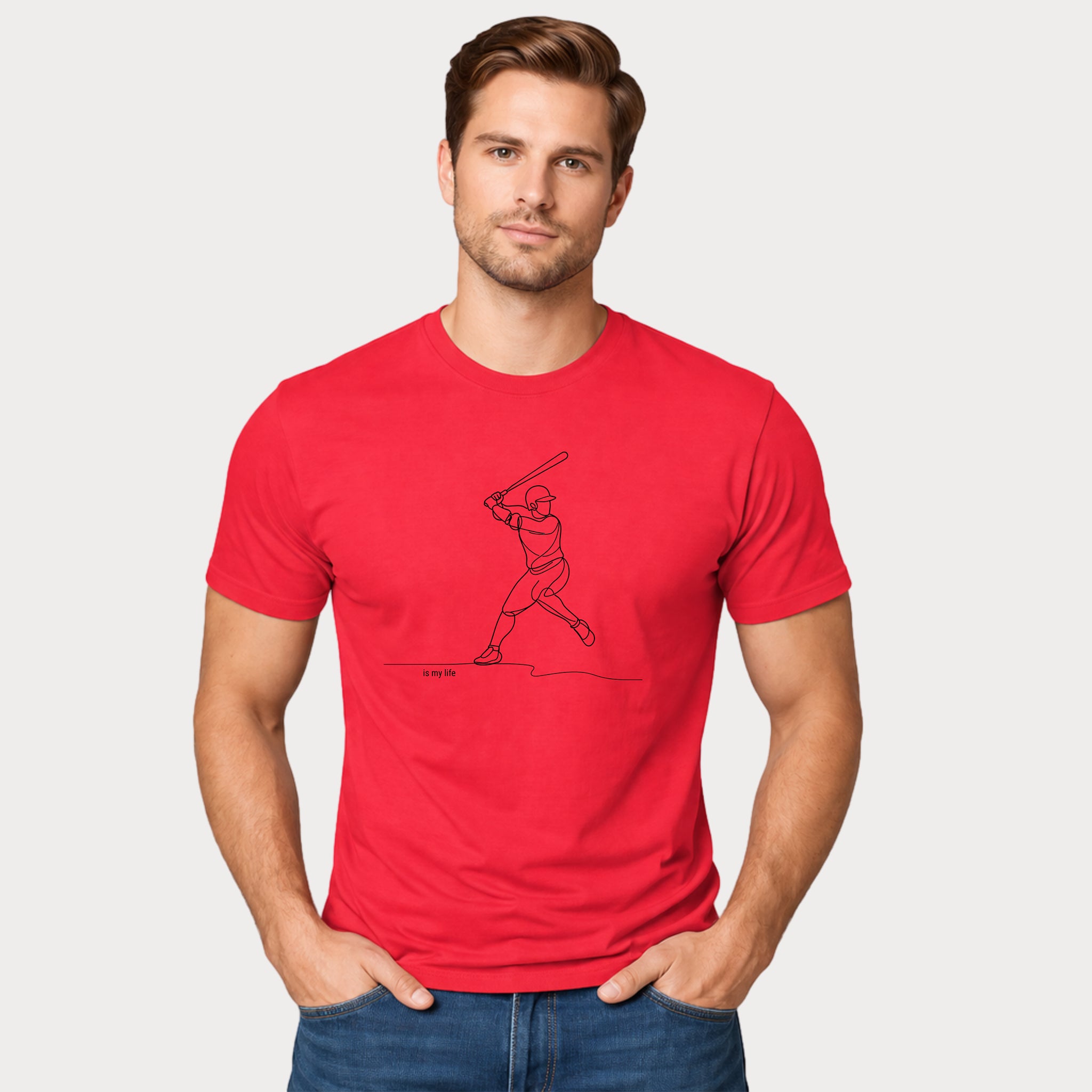 Baseball Outline Short Sleeve T-Shirt