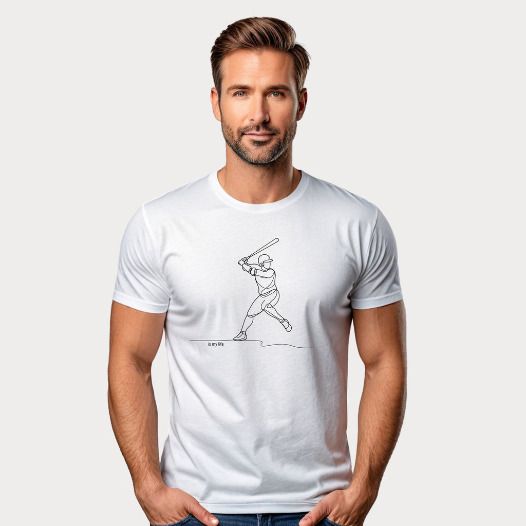 Baseball Outline Short Sleeve T-Shirt