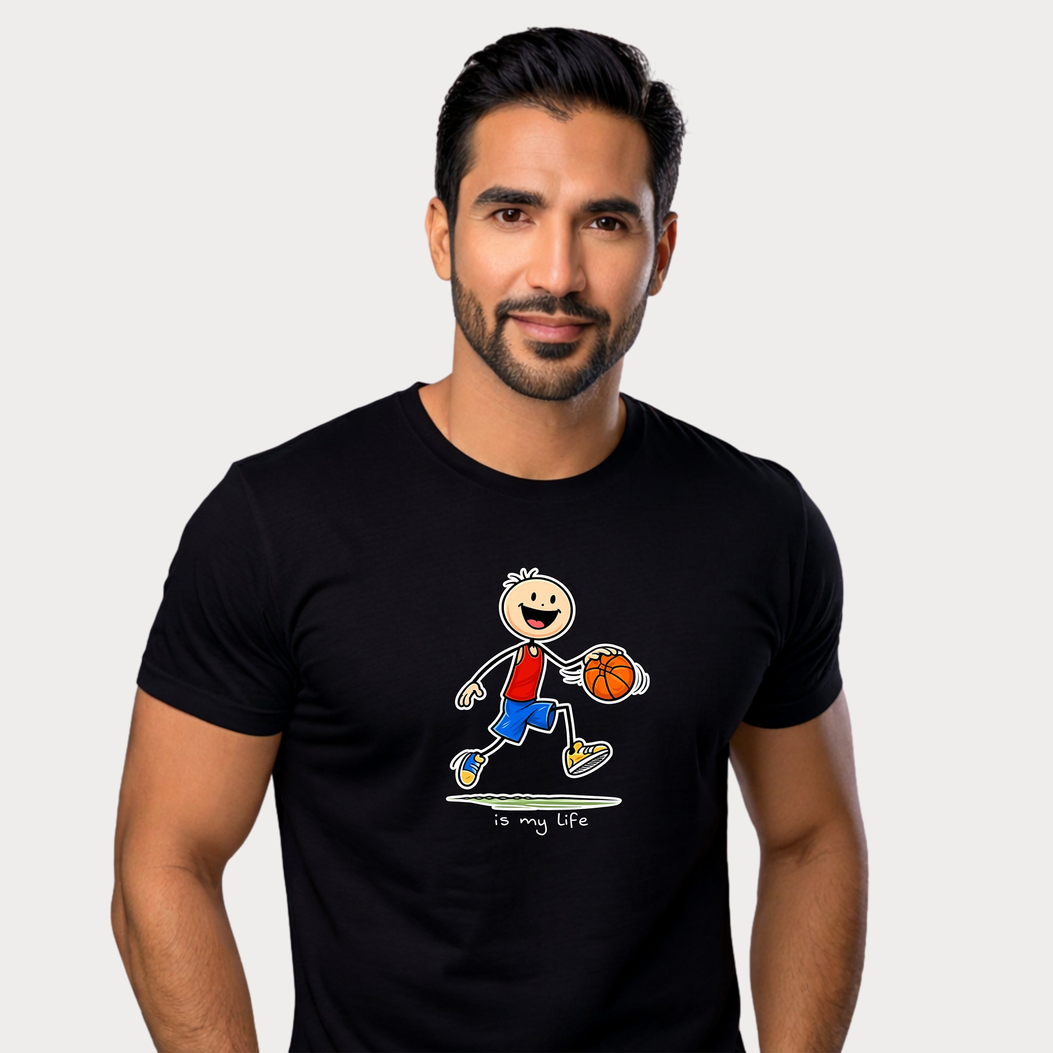 Basketball stck figure T-Shirt — "is my life" Sports Graphic Tee