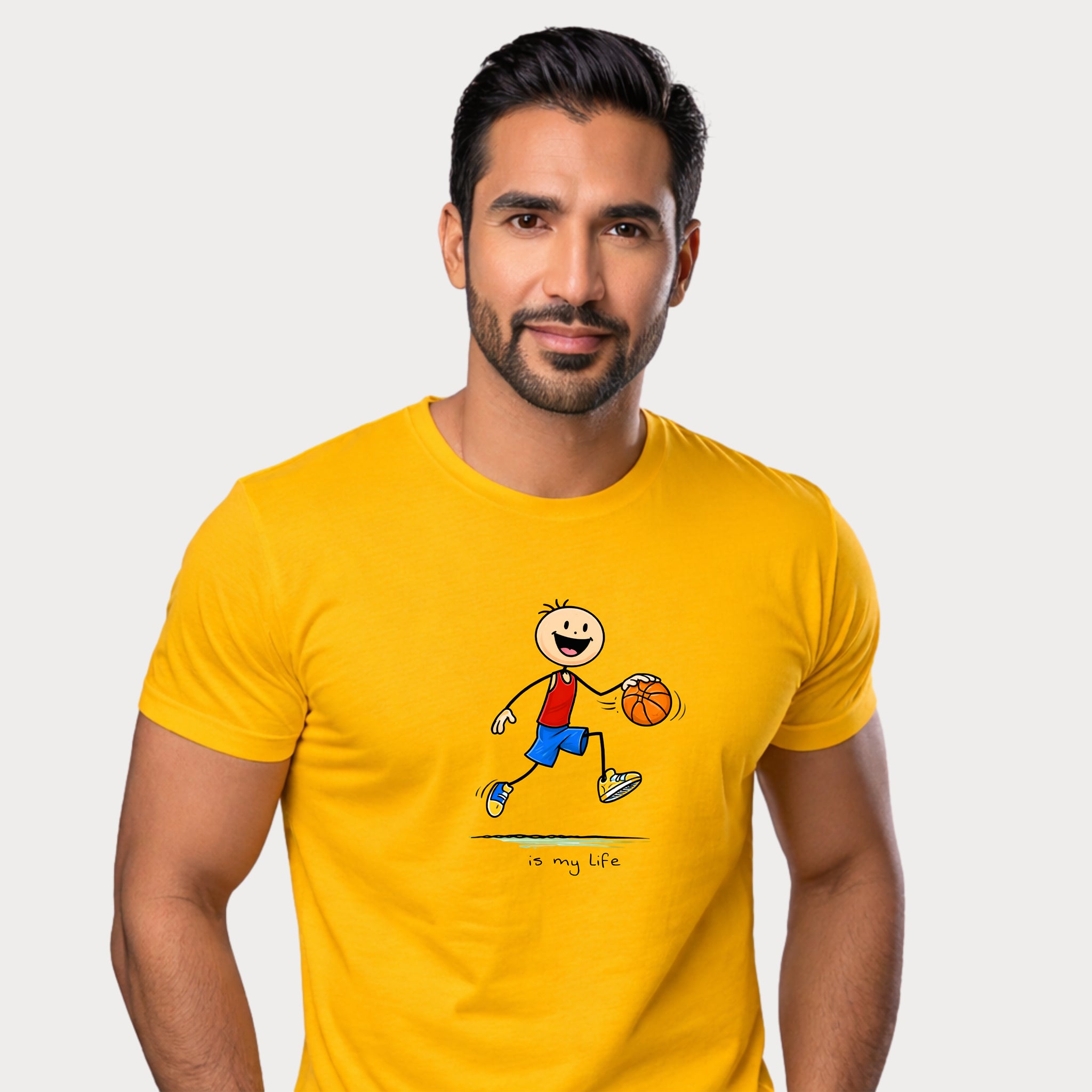 Basketball stck figure T-Shirt — "is my life" Sports Graphic Tee