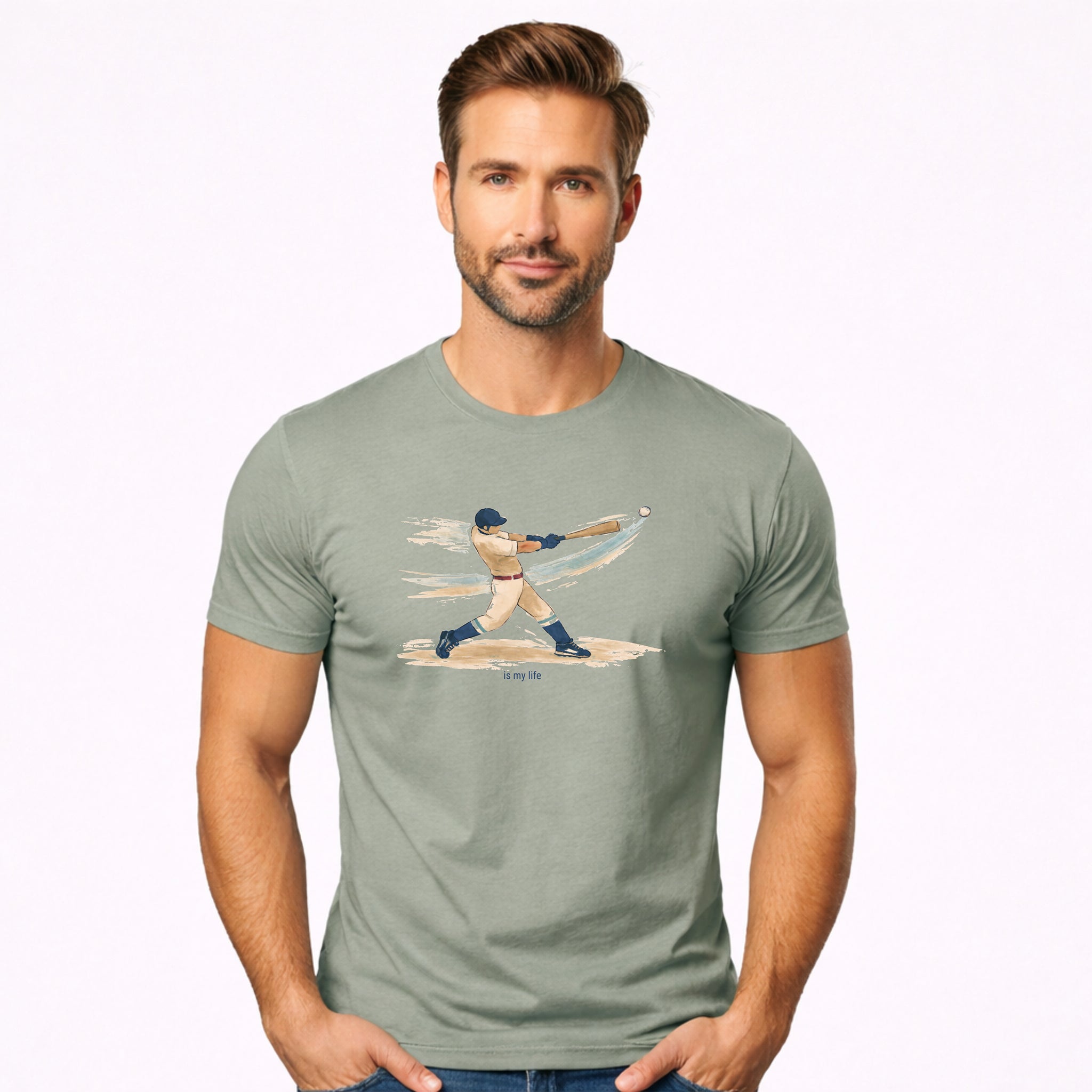Vintage Baseball Batter Short Sleeve T-Shirt