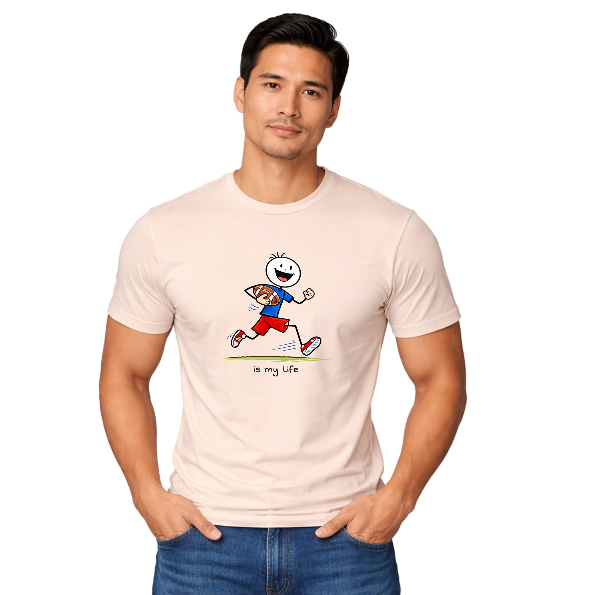 Football Lineup Graphic T-Shirt — "As My Life" Team Illustration