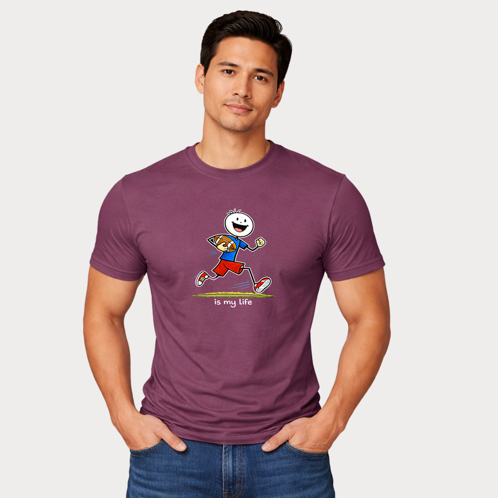 Football Lineup Graphic T-Shirt — "As My Life" Team Illustration