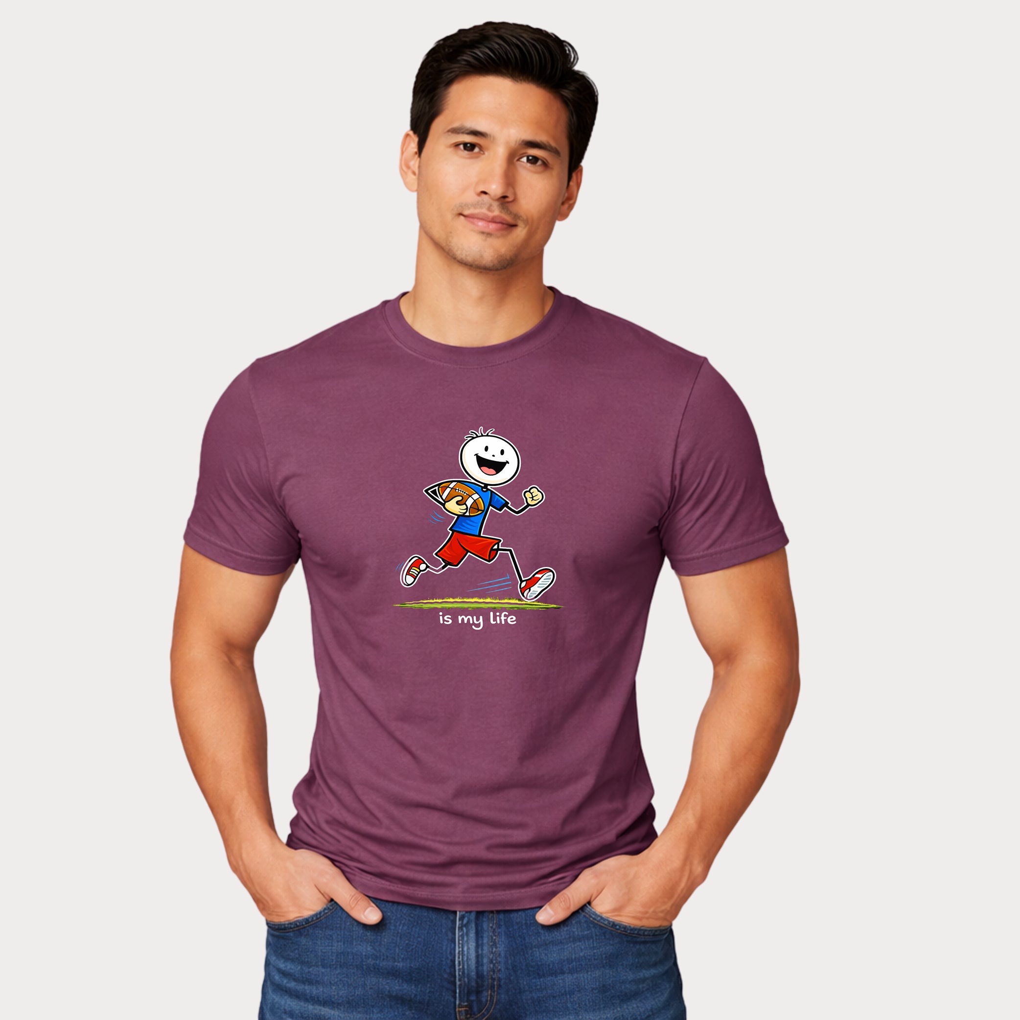 Football Lineup Graphic T-Shirt — "As My Life" Team Illustration