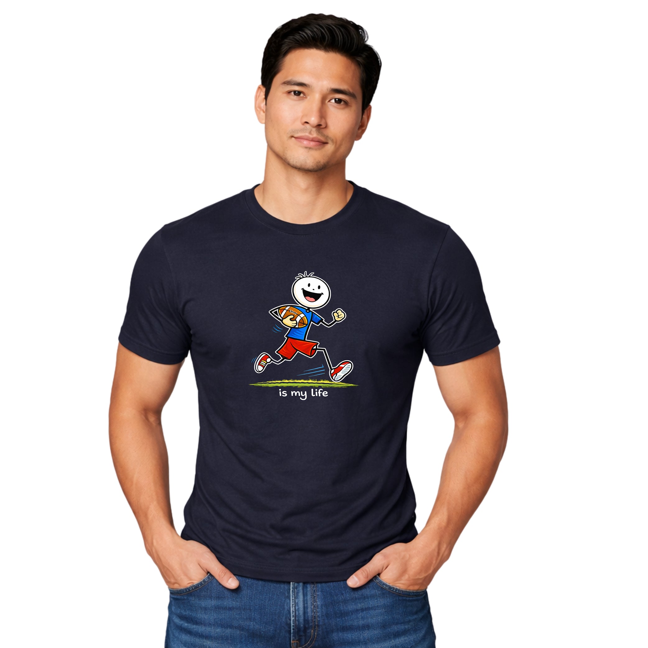 Football Lineup Graphic T-Shirt — "As My Life" Team Illustration