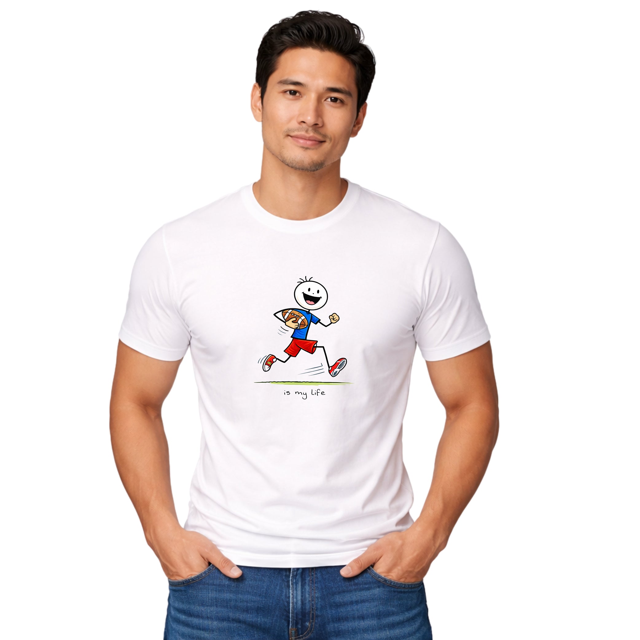 Football Lineup Graphic T-Shirt — "As My Life" Team Illustration
