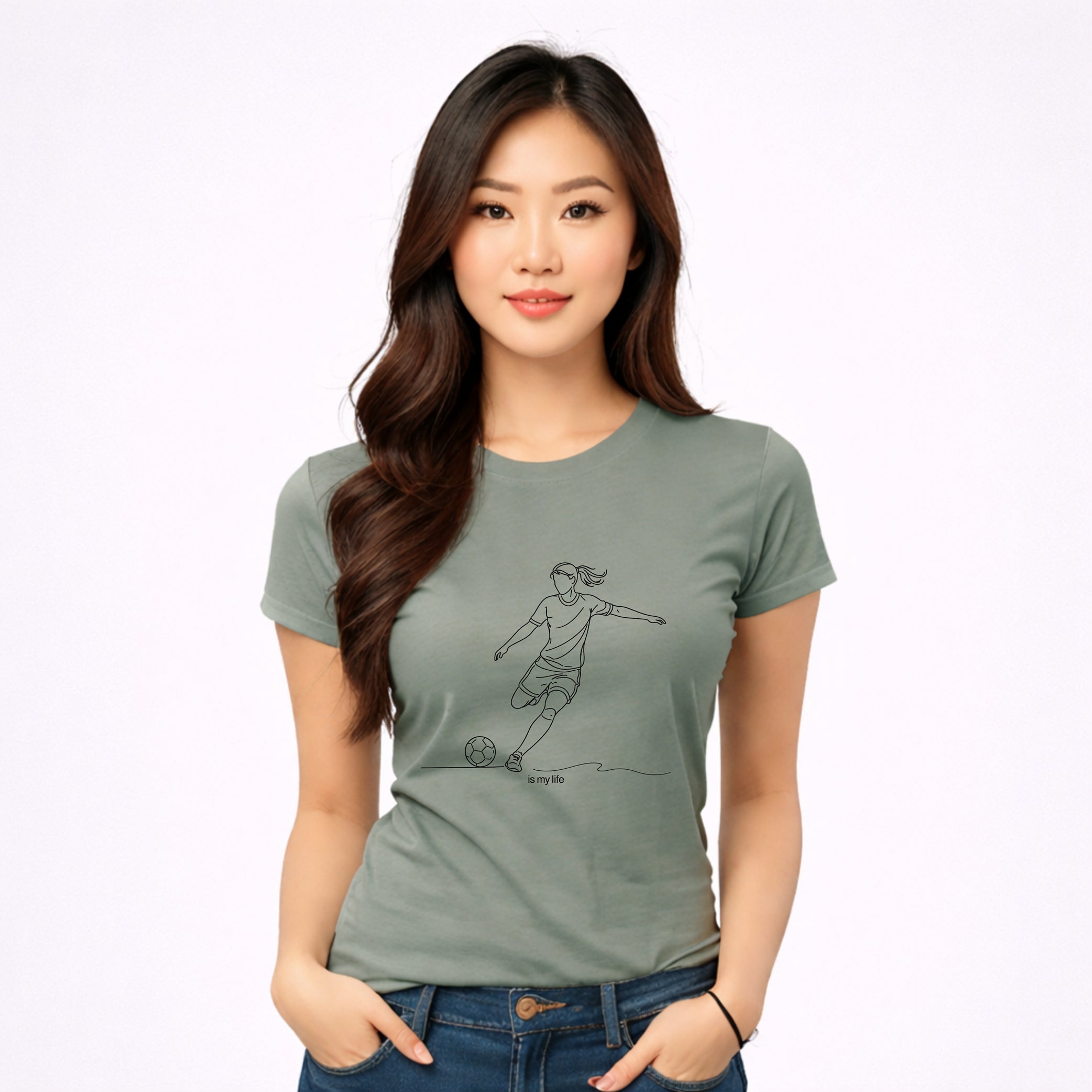 Soccer Outline Short Sleeve T-Shirt