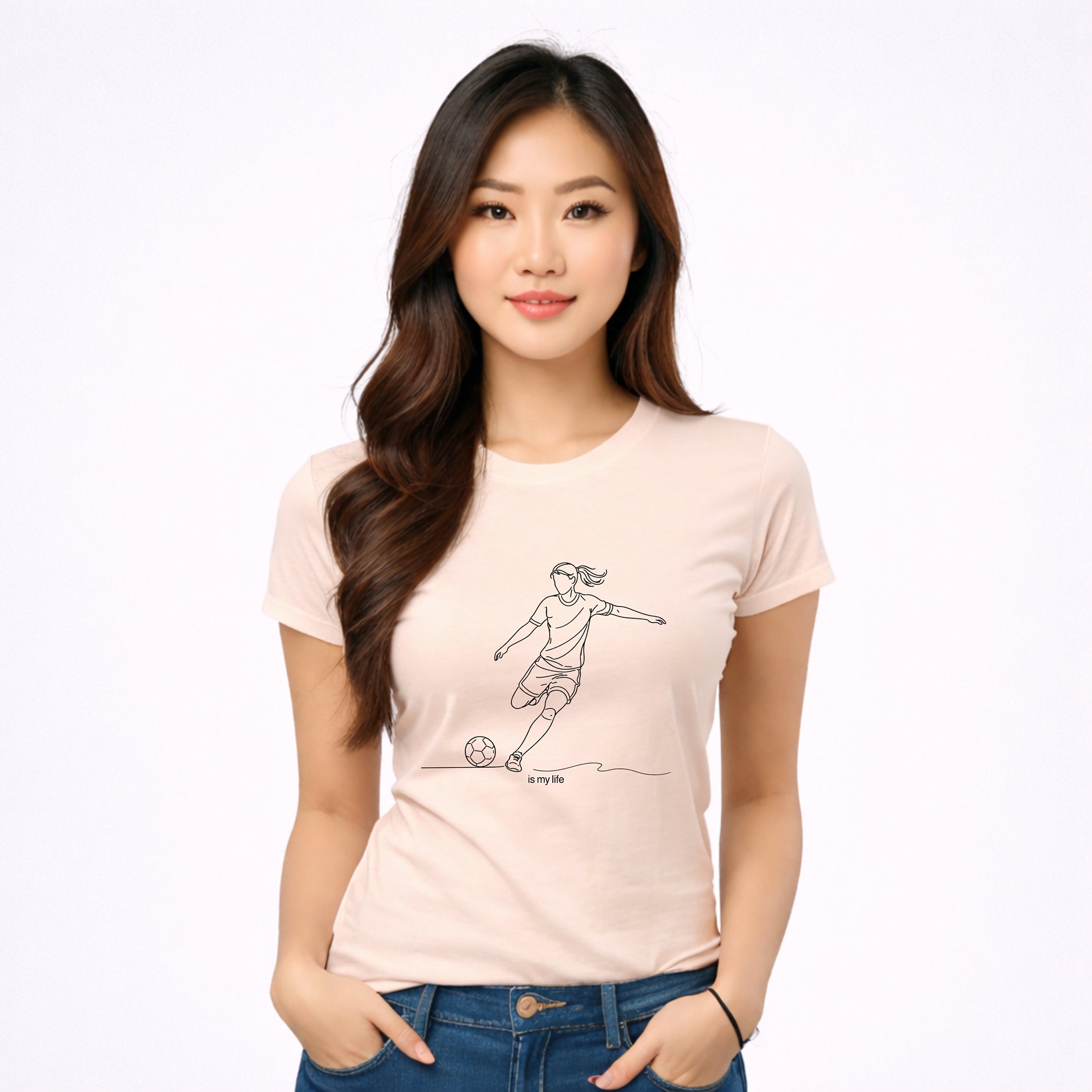 Soccer Outline Short Sleeve T-Shirt
