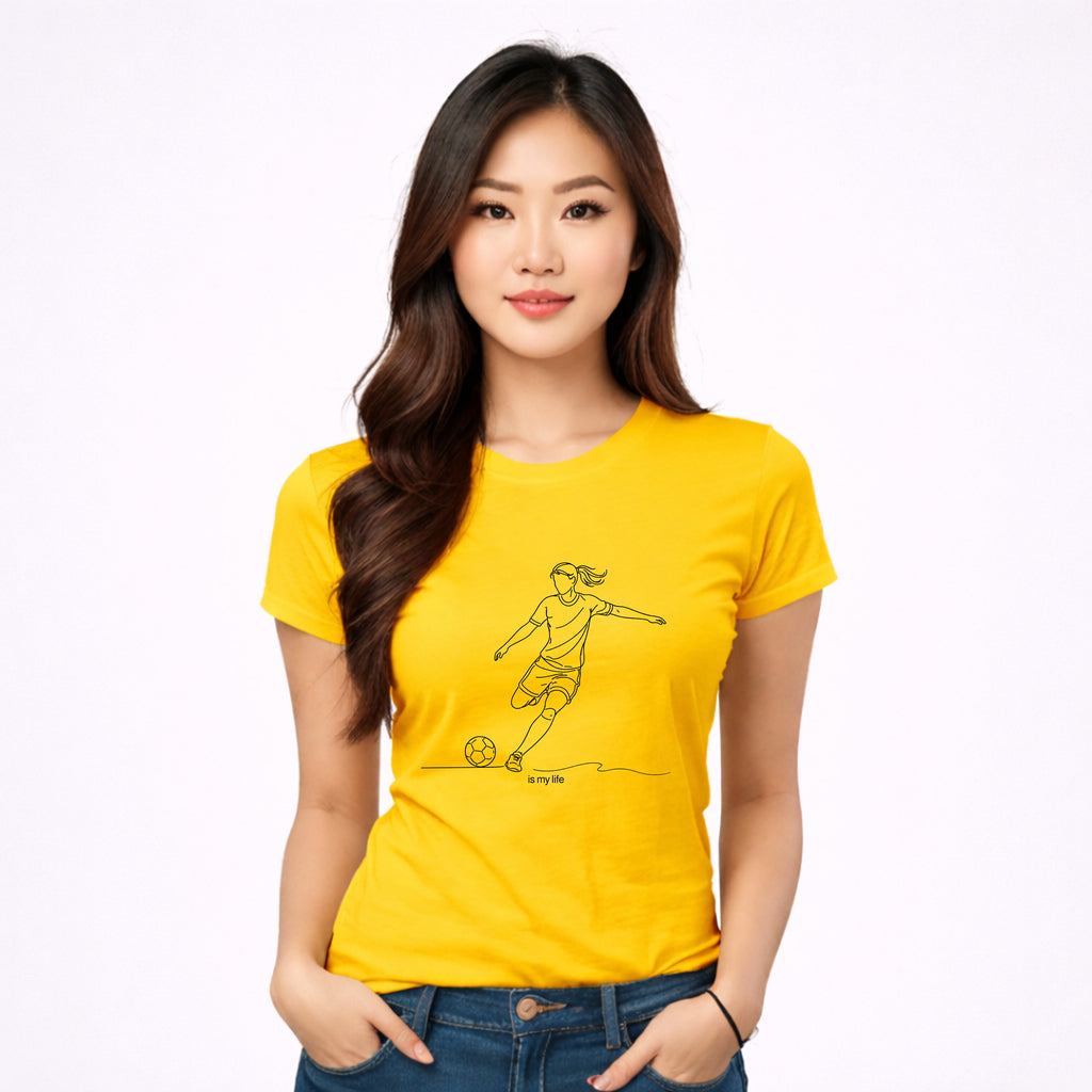 Soccer Outline Short Sleeve T-Shirt