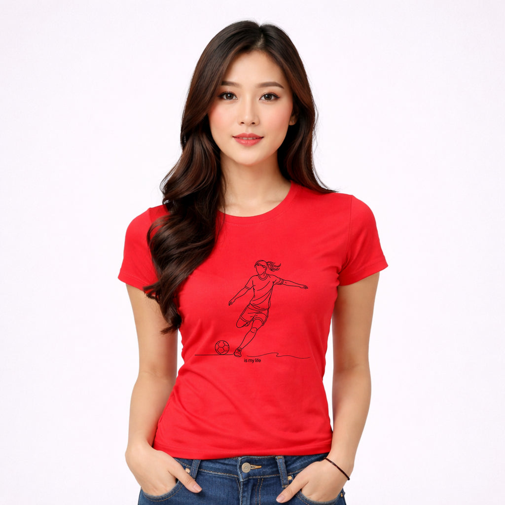 Soccer Outline Short Sleeve T-Shirt