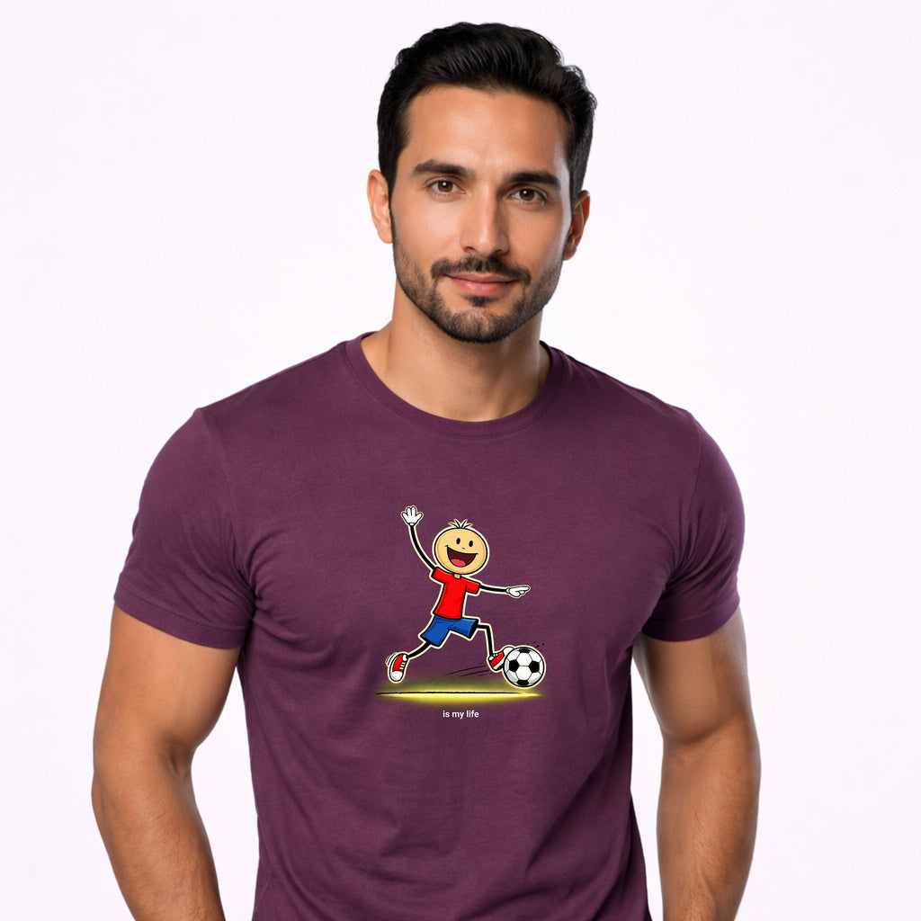 Soccer Male Figure Short Sleeve T-Shirt