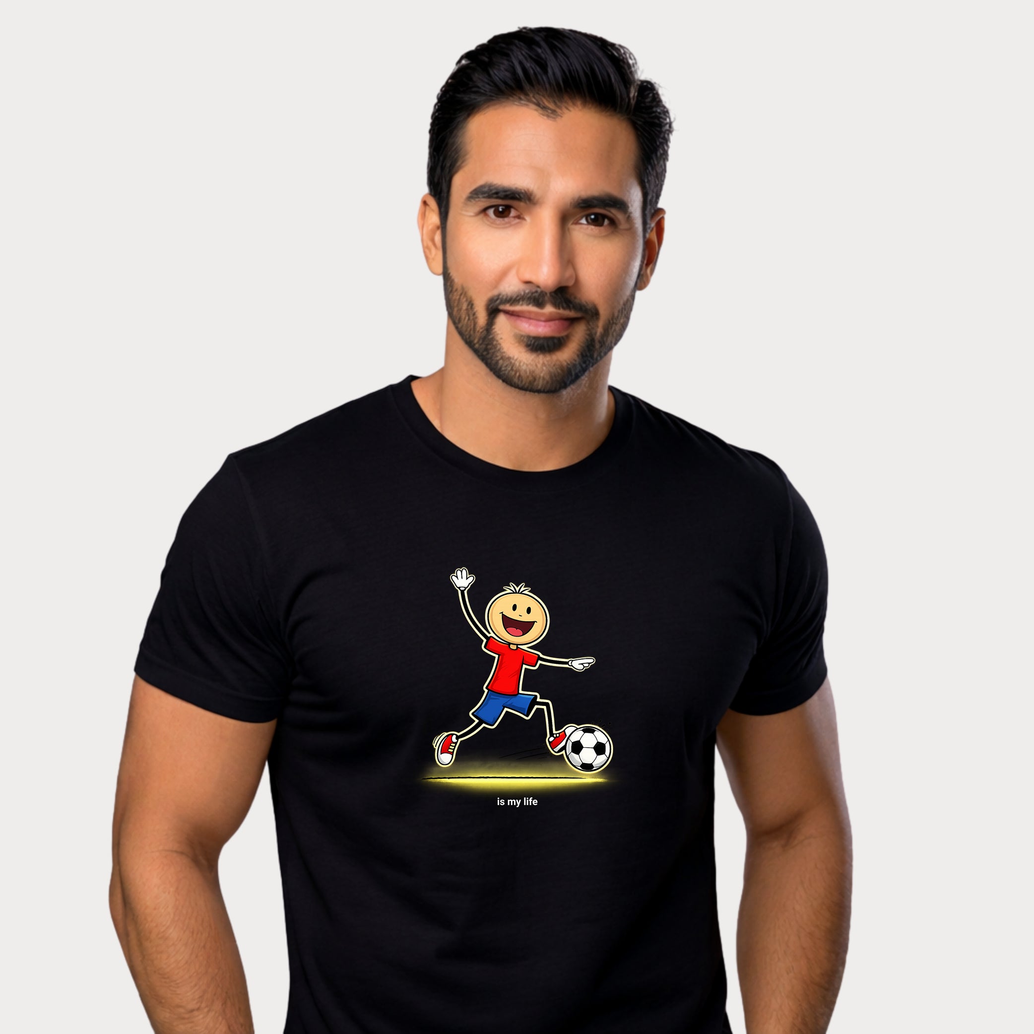 Soccer Male Figure Short Sleeve T-Shirt
