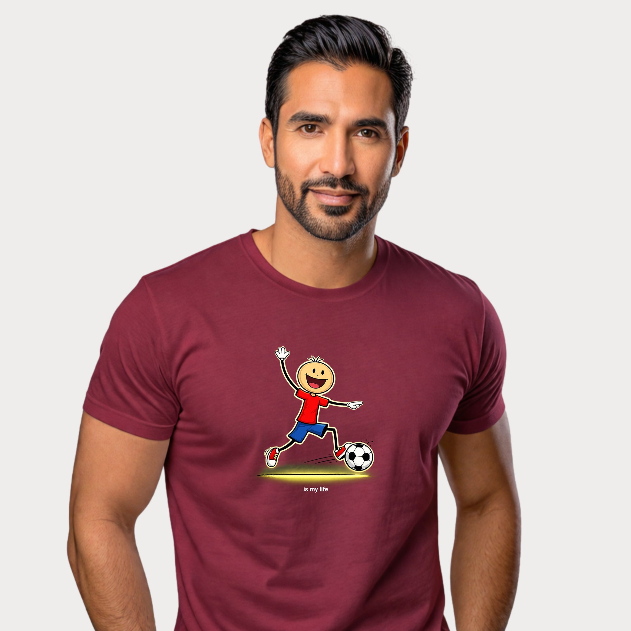 Soccer Male Figure Short Sleeve T-Shirt