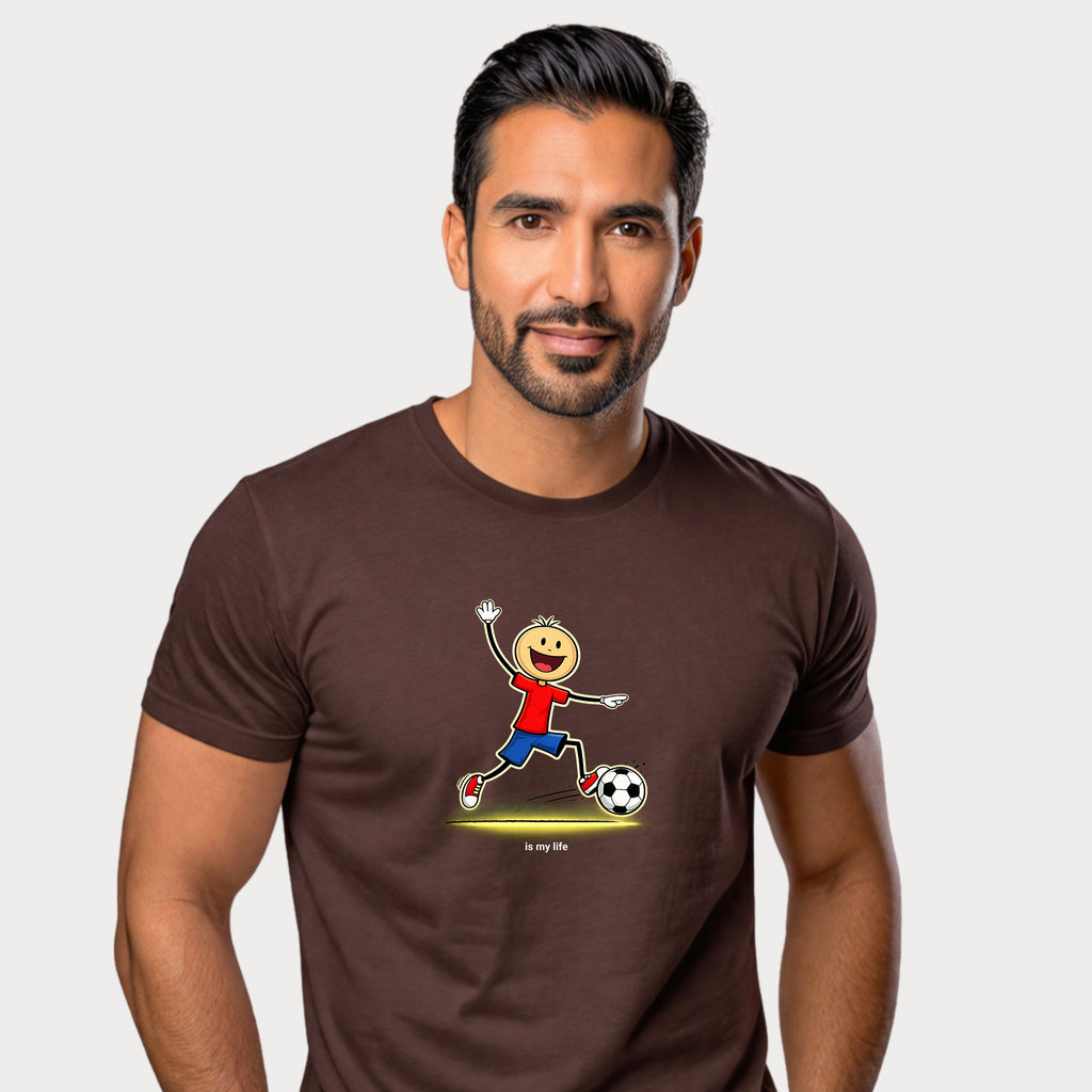 Soccer Male Figure Short Sleeve T-Shirt