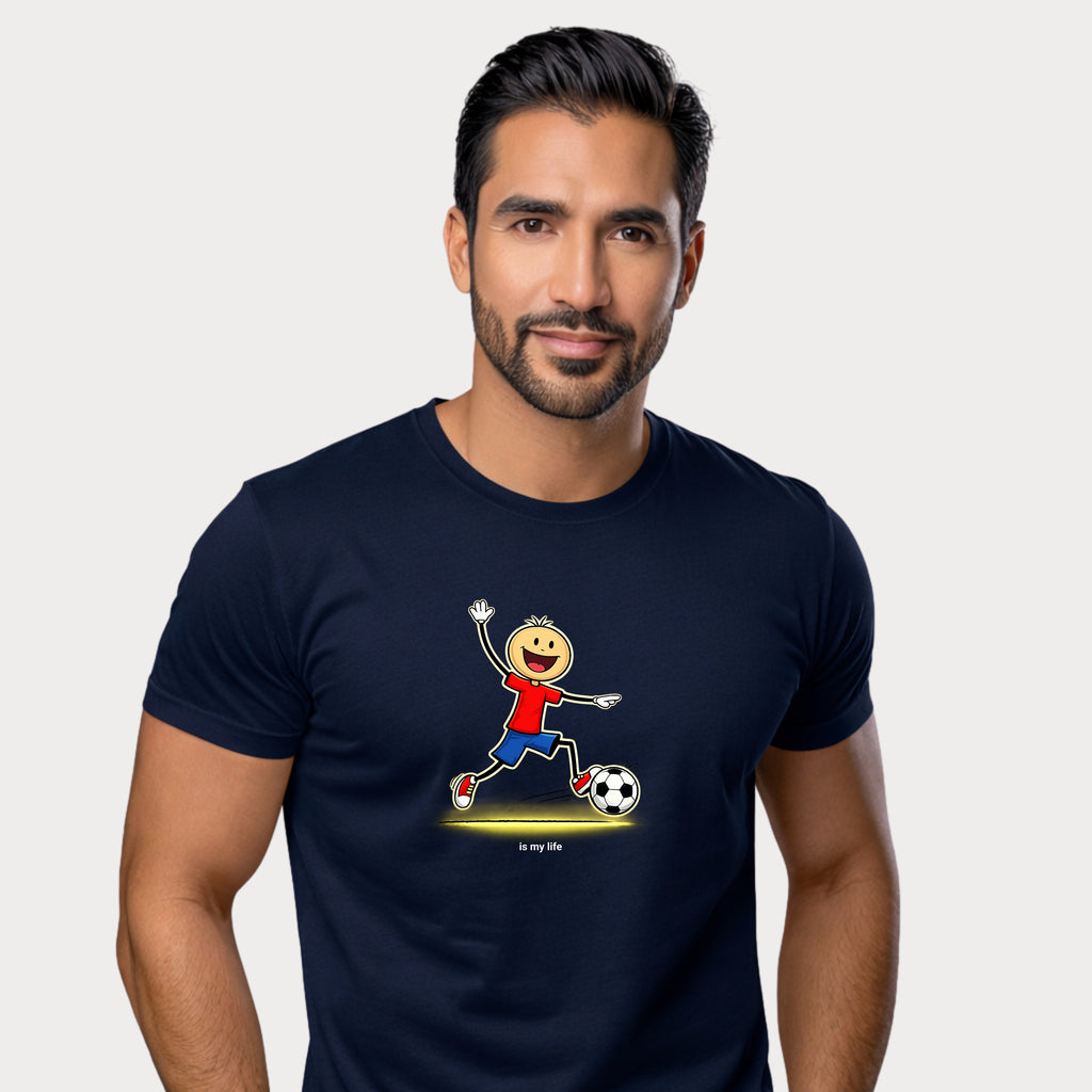 Soccer Male Figure Short Sleeve T-Shirt