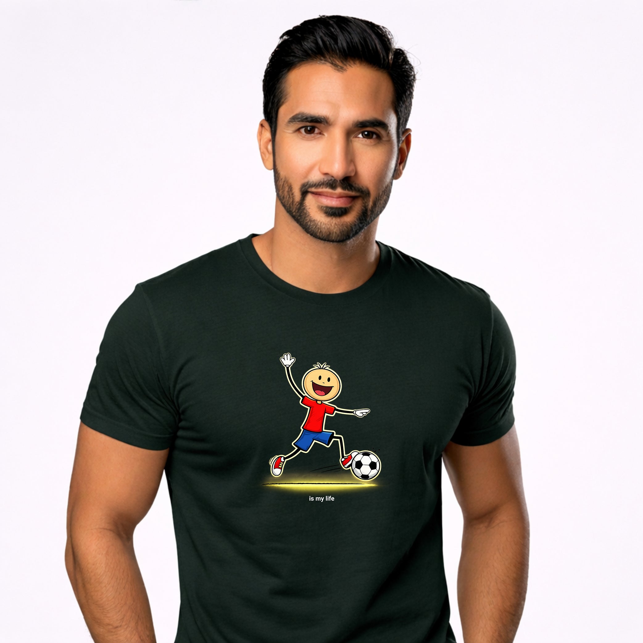 Soccer Male Figure Short Sleeve T-Shirt