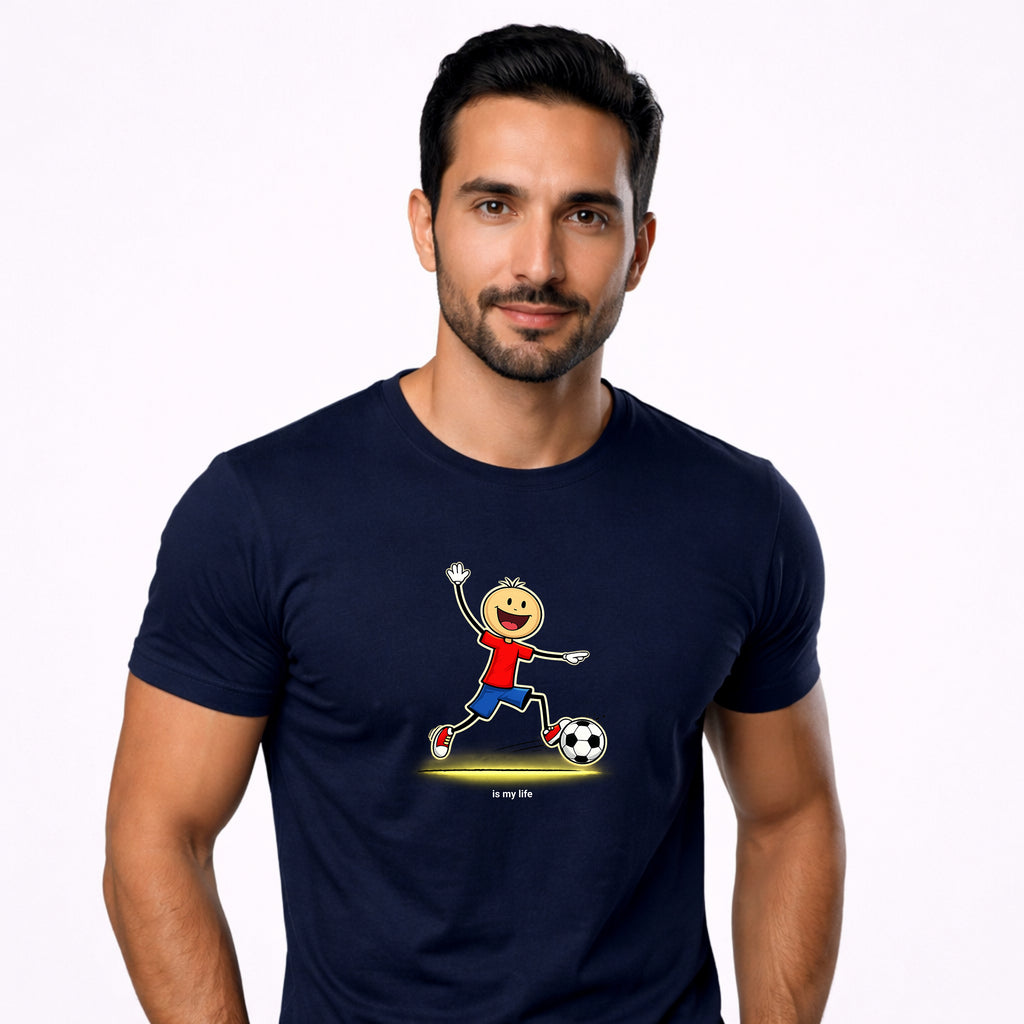 Soccer Male Figure Short Sleeve T-Shirt