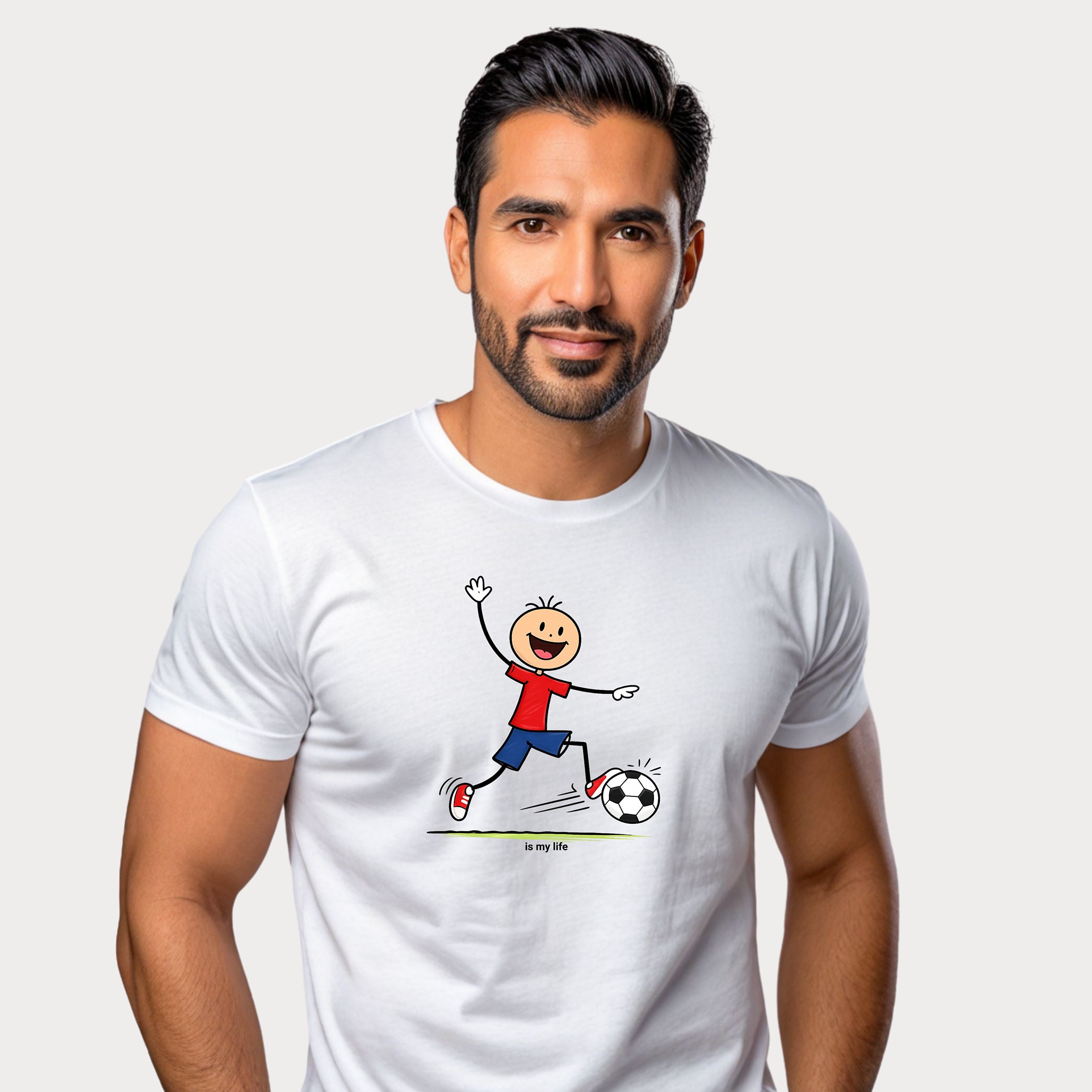 Soccer Male Figure Short Sleeve T-Shirt