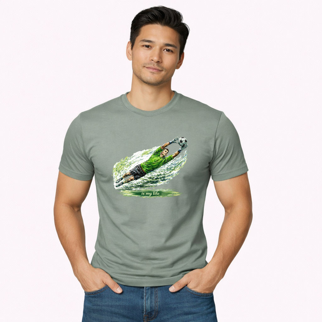 Soccer Goalie Brushstroke Short Sleeve T-Shirt