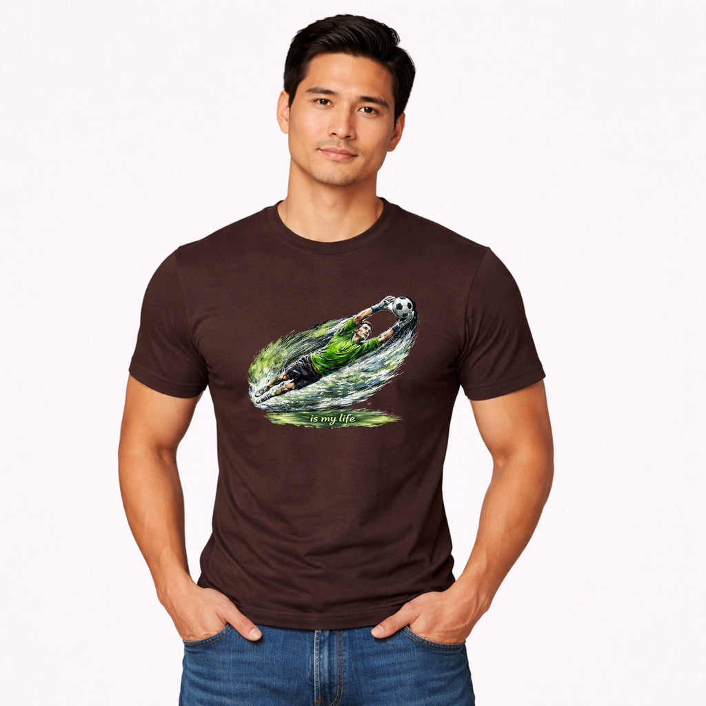 Soccer Goalie Brushstroke Short Sleeve T-Shirt