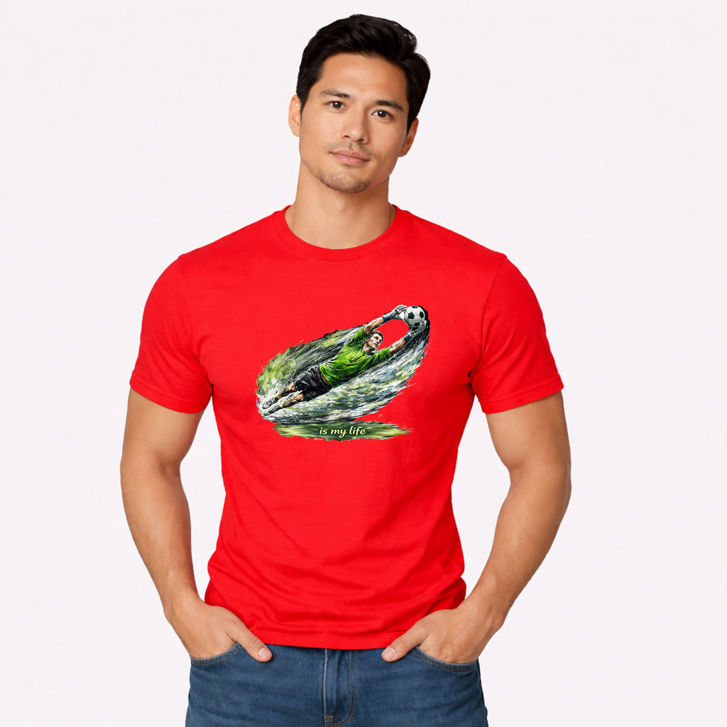 Soccer Goalie Brushstroke Short Sleeve T-Shirt