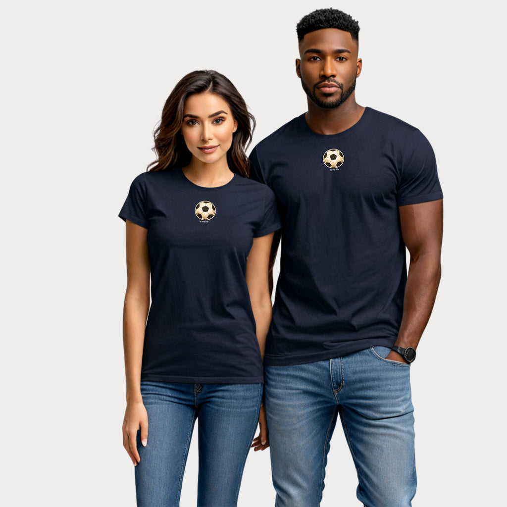 Soccer Ball Minimalist T‑Shirt — Vintage Football Graphic Tee