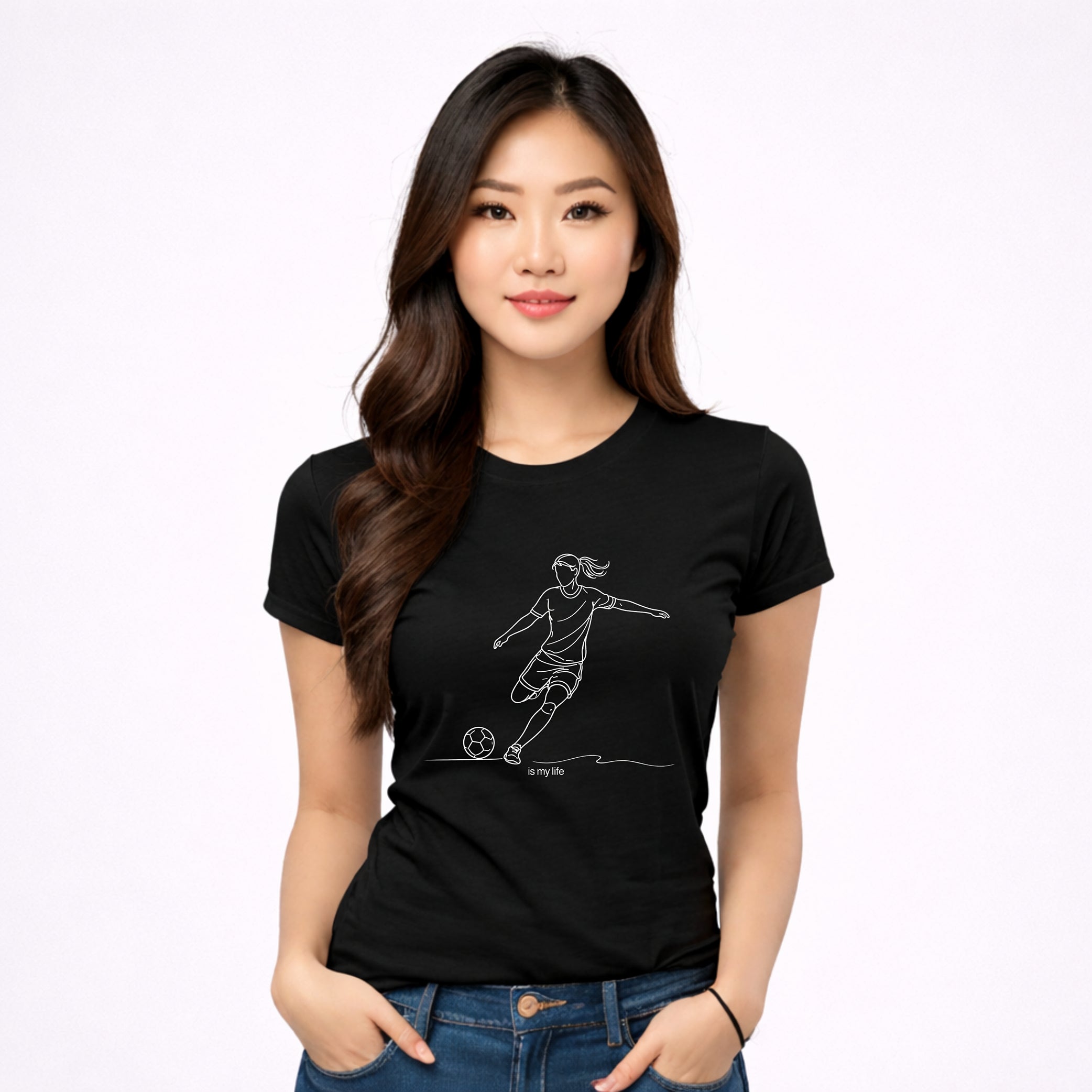 Soccer Outline Short Sleeve T-Shirt