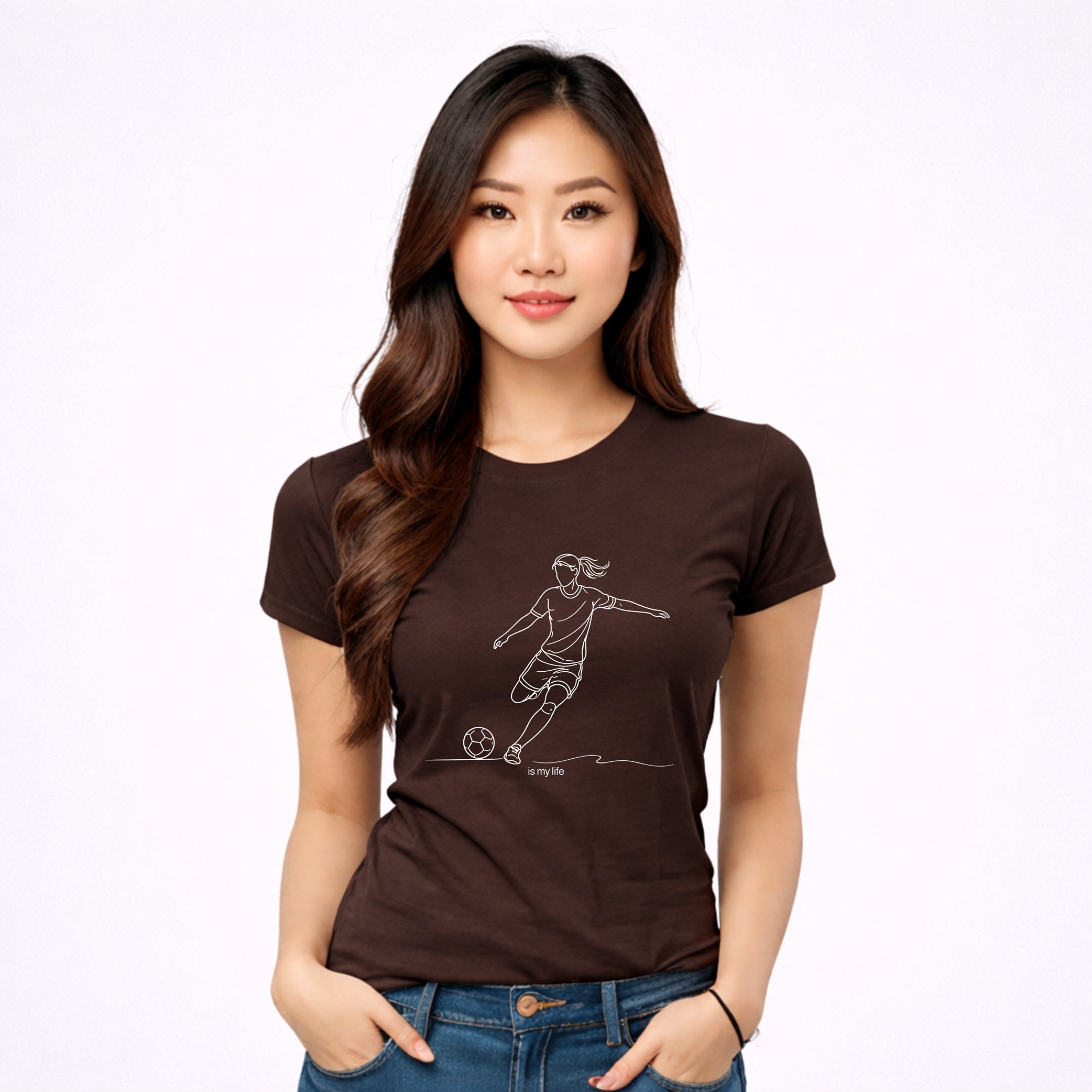 Soccer Outline Short Sleeve T-Shirt