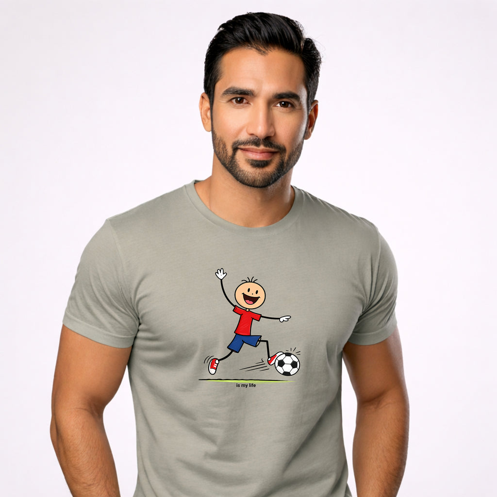 Soccer Male Figure Short Sleeve T-Shirt