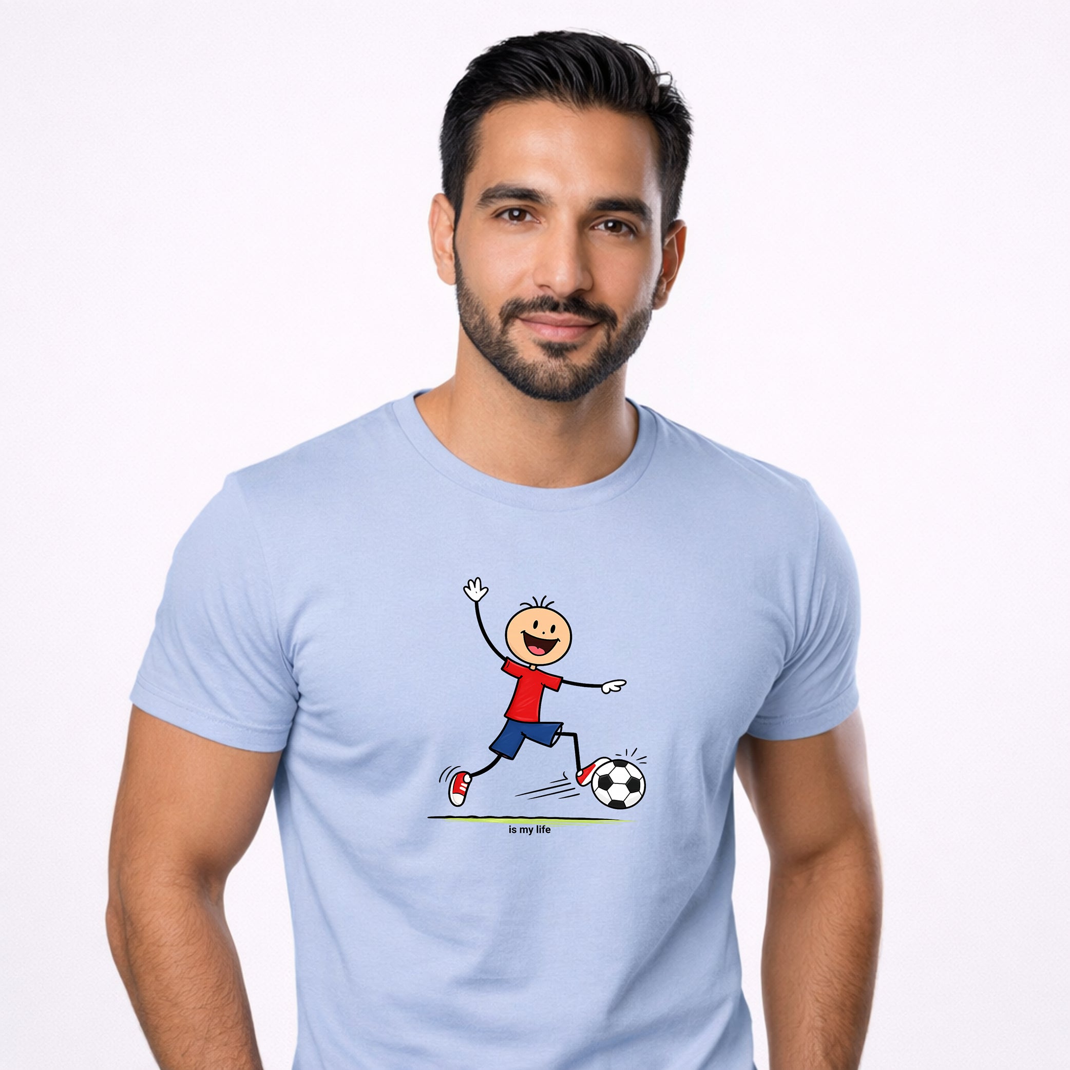 Soccer Male Figure Short Sleeve T-Shirt