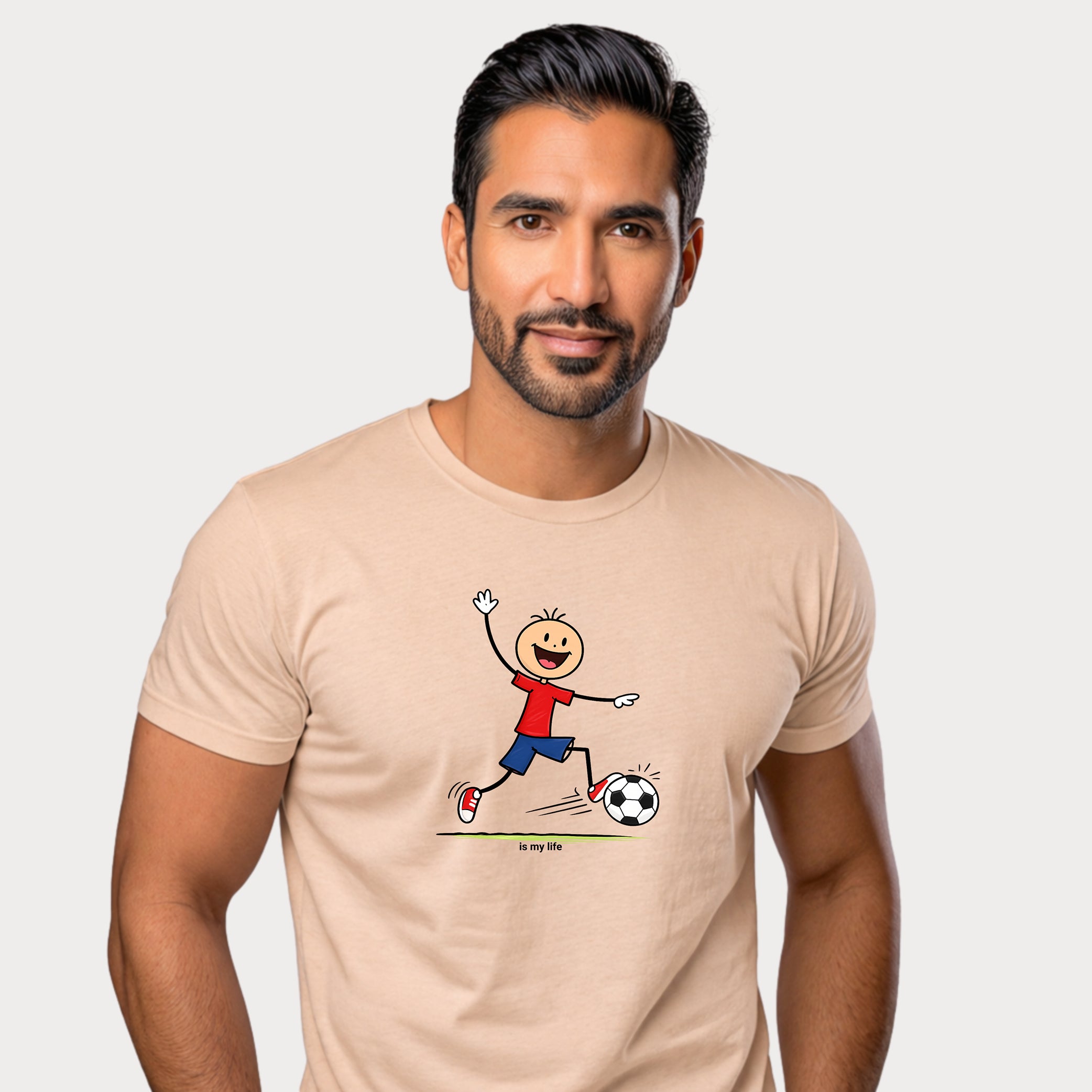 Soccer Male Figure Short Sleeve T-Shirt