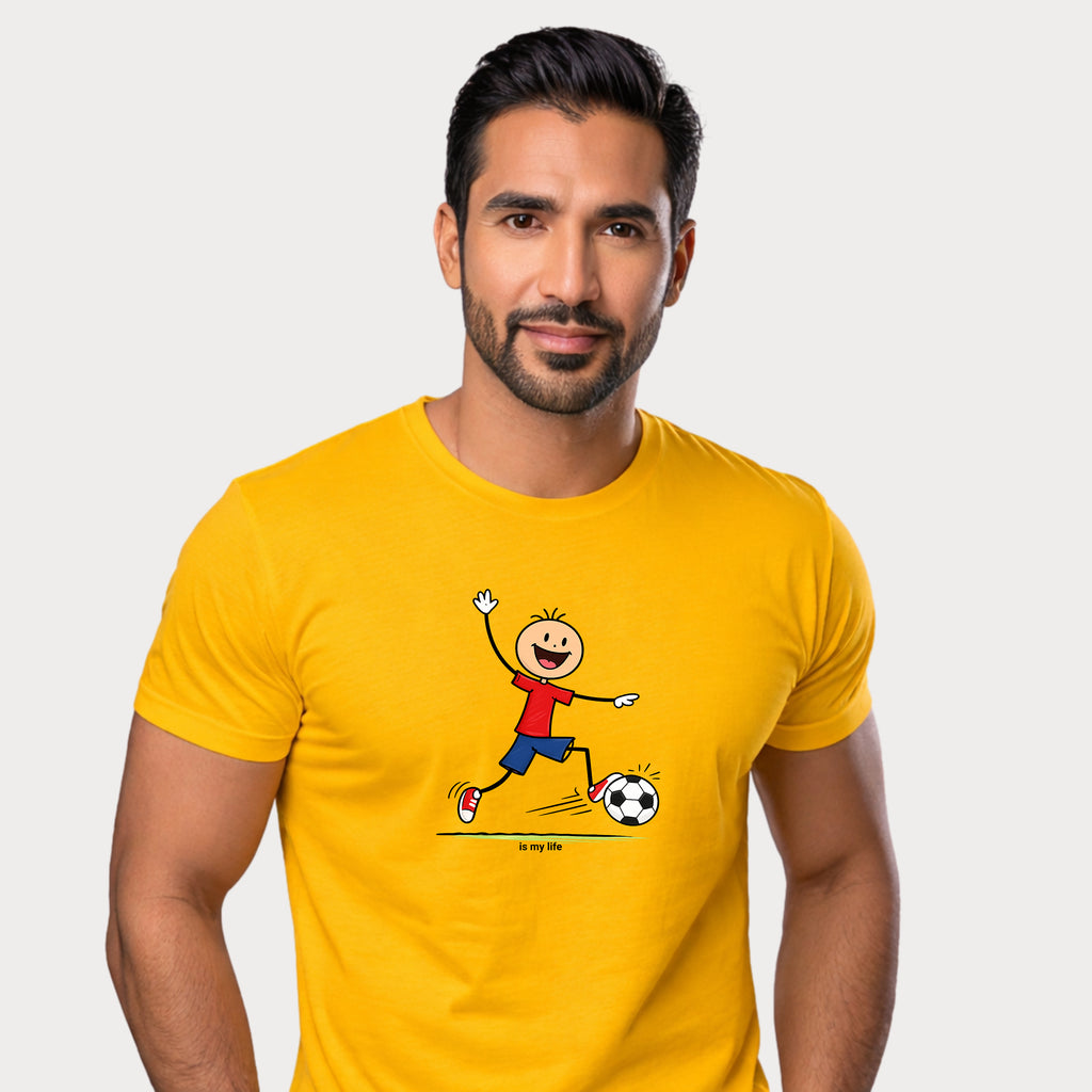 Soccer Male Figure Short Sleeve T-Shirt