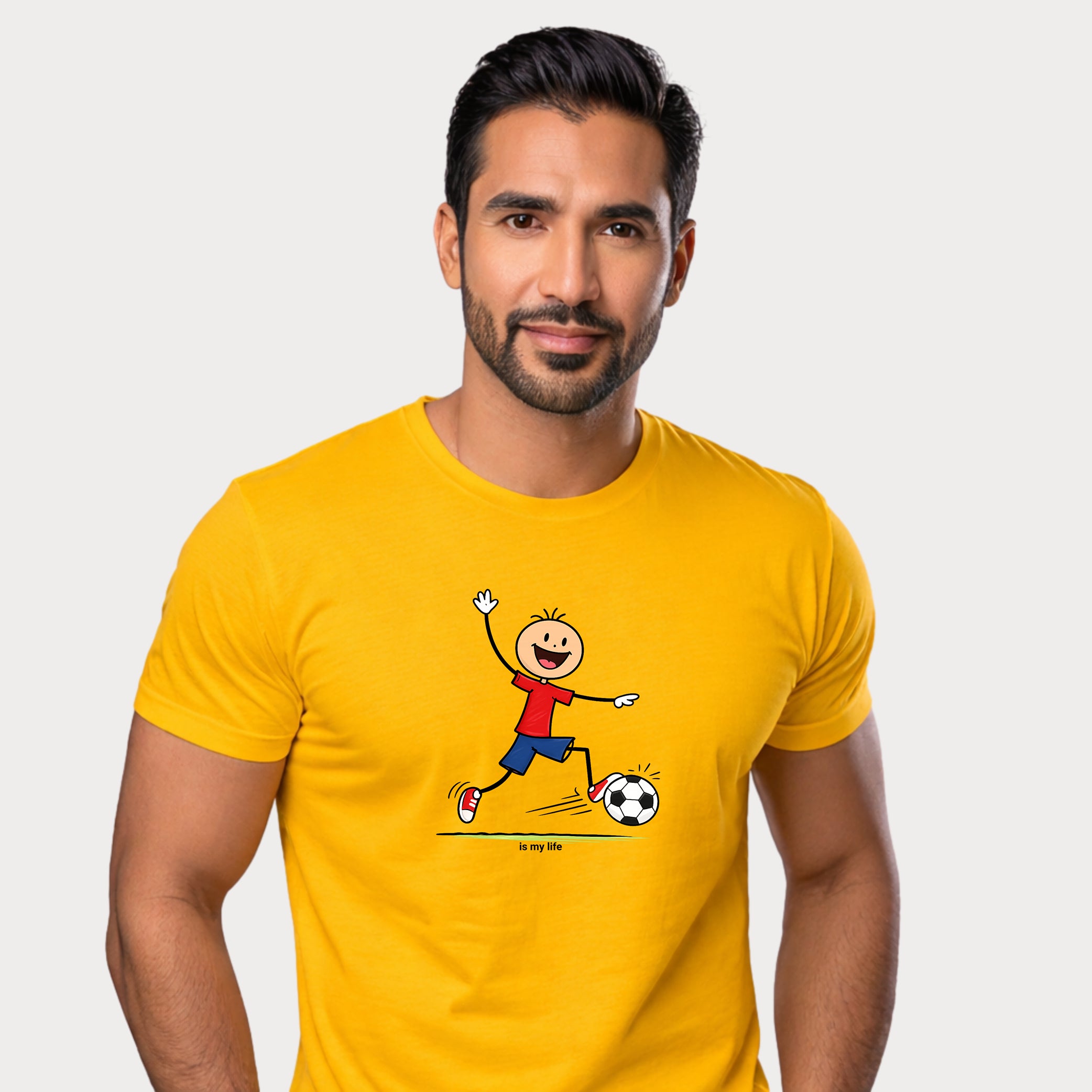 Soccer Male Figure Short Sleeve T-Shirt