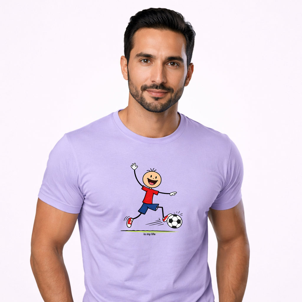 Soccer Male Figure Short Sleeve T-Shirt